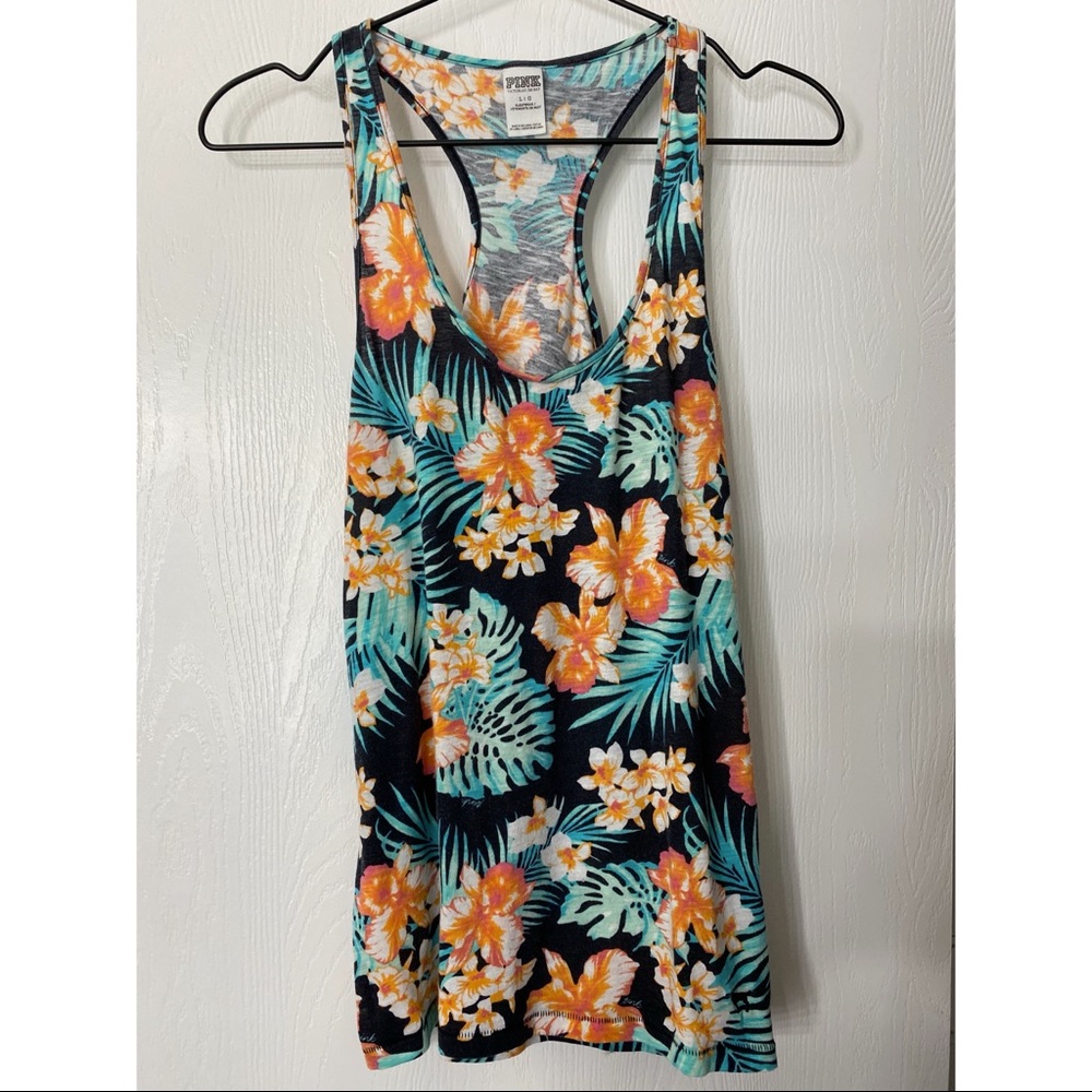🌵3 for $15🌵 VICTORIAS SECRET PINK Hawaiian Floral Tank top